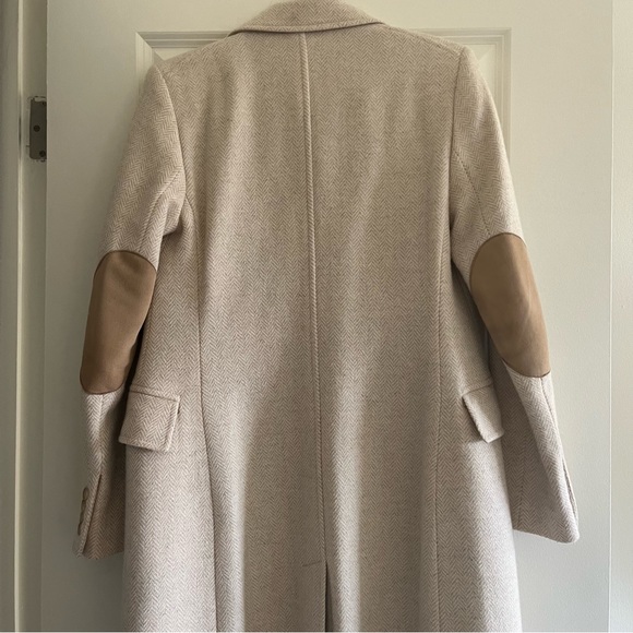 Ralph Lauren coat 2 tan chevron suede patches - Picture 2 of 6